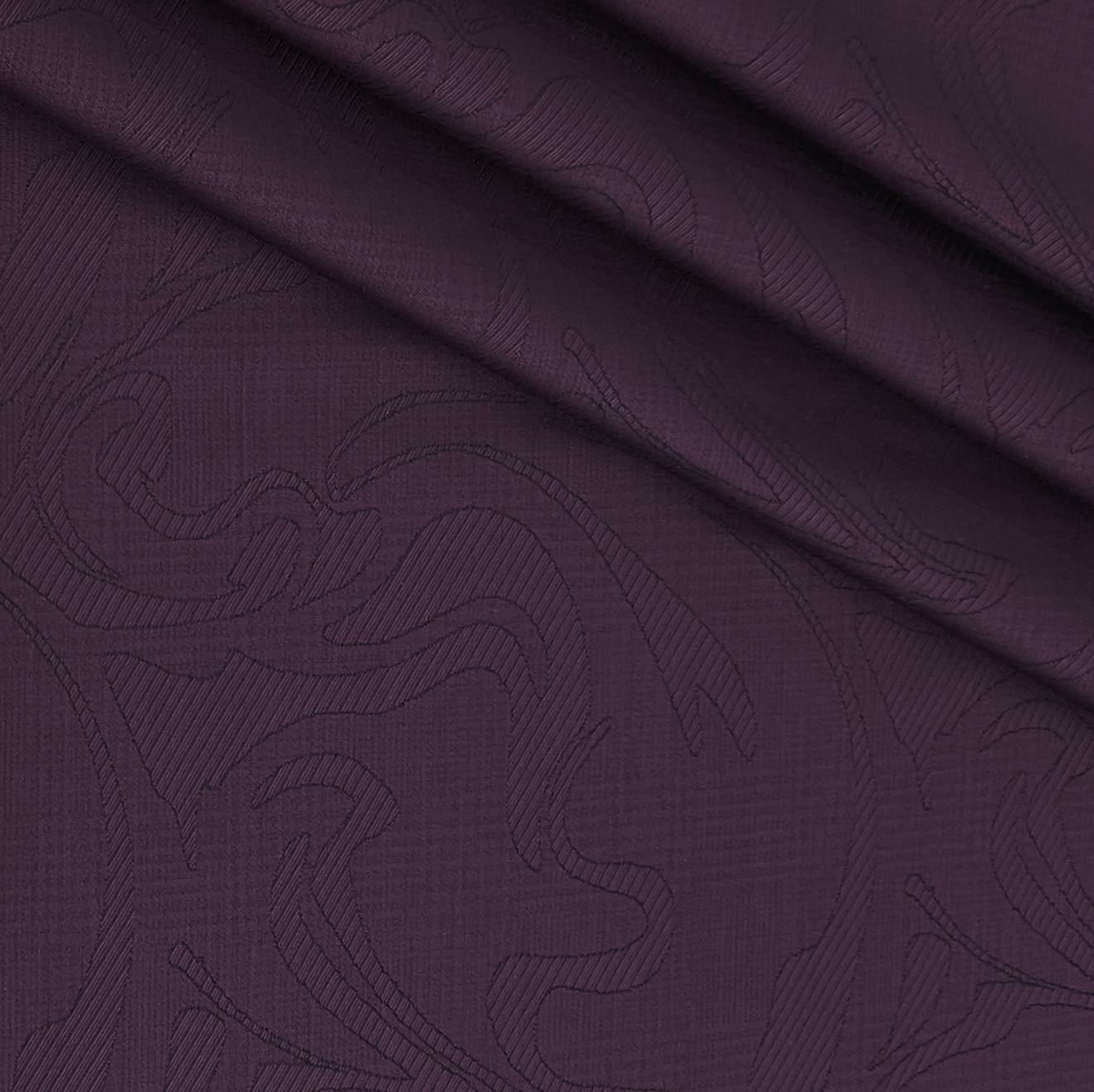 Shirt Fabric Soktas Finest 80s Giza Cotton Jacquard Colour Dark Purple